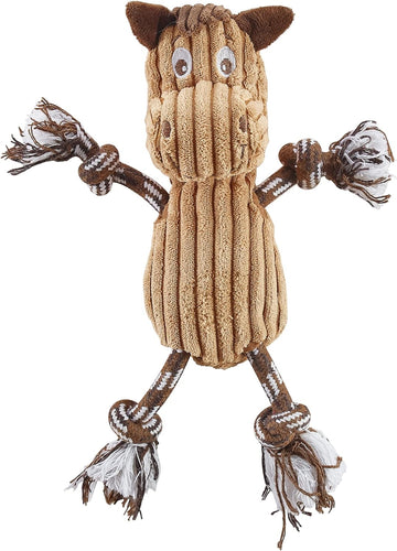 Outward Hound Ranch Roperz Horse Plush Squeaky Dog Toy - Brown